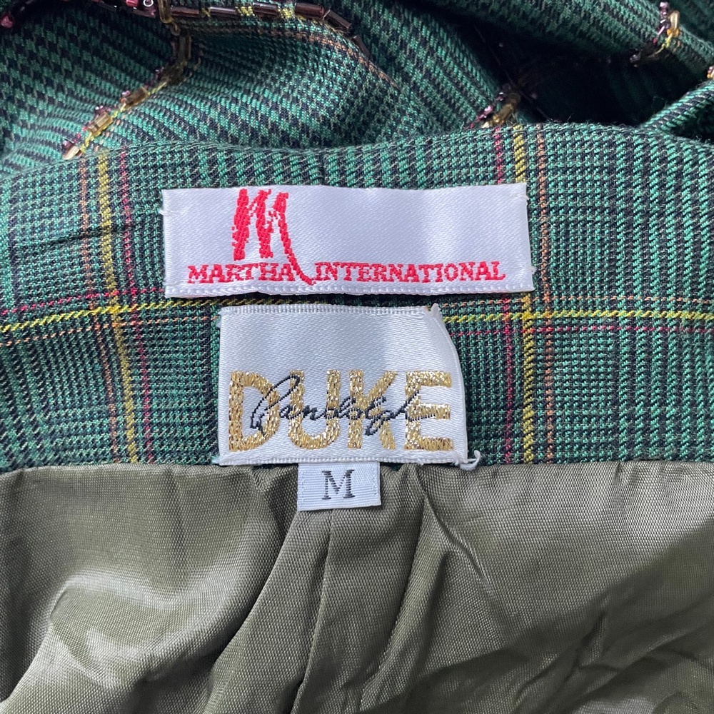 Shorts Preppy Plaid Beaded by Randolph Duke for Martha Palm Beach Vintage 80s - Picture 7 of 8